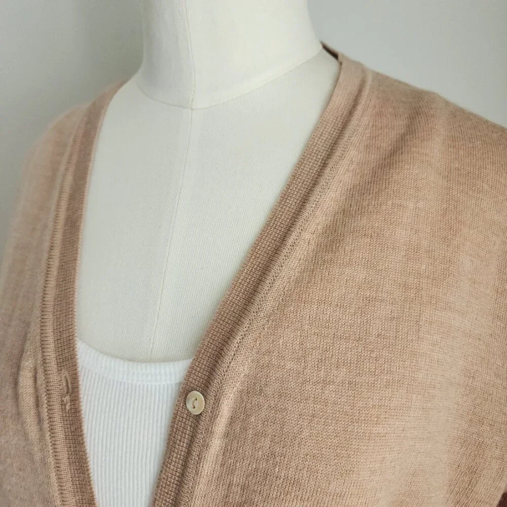 Lord & Taylor Italian Merino Wool Cardigan Size: Large - Picture 4 of 14